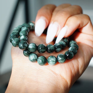 High quality 9mm Seraphinite Bracelet