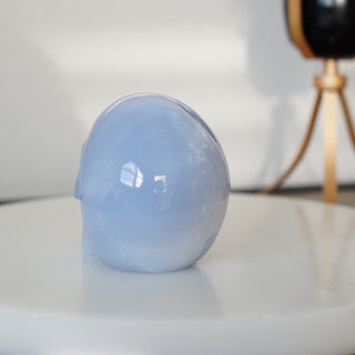 Blue chalcedony Skull