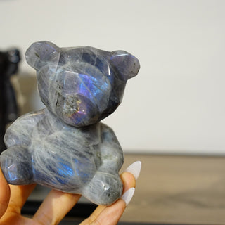 Labradorite Faceted Bear Carving