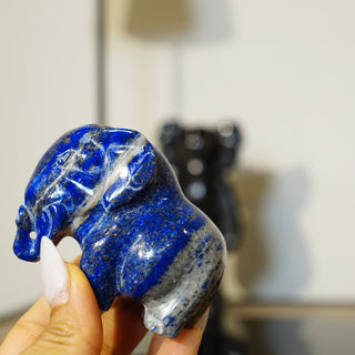Lapis Lazuli Elephant Carving
