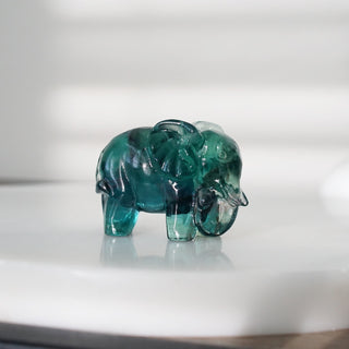 Fluorite Elephant Carving