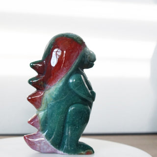 Green Ocean Jasper Dinosaur Carving