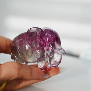 Fluorite Elephant Carving