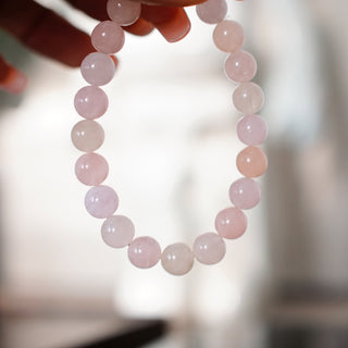 Peach Morganite Bracelet – 9–10mm Beads