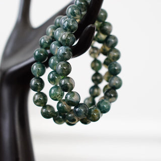 High Quality Moss Agate bead bracelet ( 10-11mm)