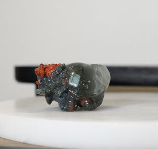 Bloodstone Dragon Turtle Carving