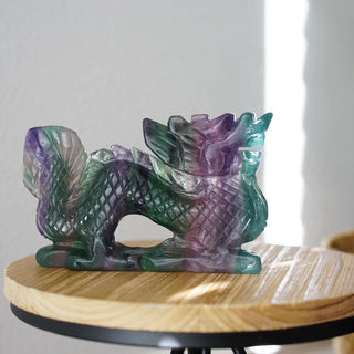 Fluorite Dragon carving