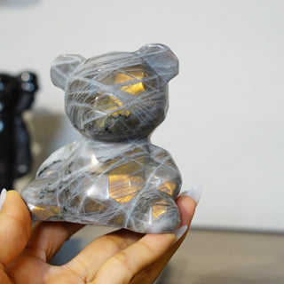 Labradorite Faceted Bear Carving