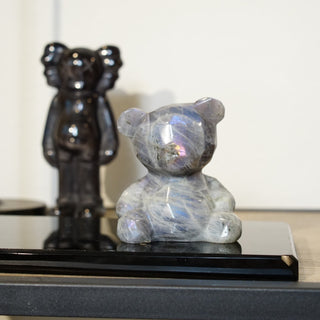 Labradorite Faceted Bear Carving