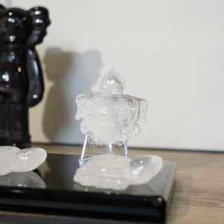 Clear Quartz Sea Turtle Carving
