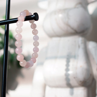 Peach Morganite Bracelet – 9–10mm Beads