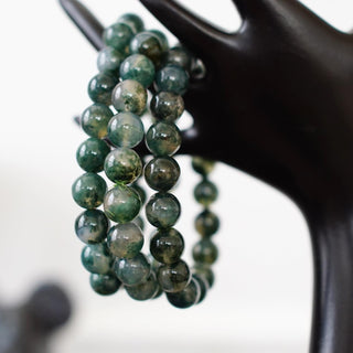 High Quality Moss Agate bead bracelet ( 10-11mm)