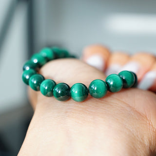 High-Quality 8mm Silky Malachite Bracelet