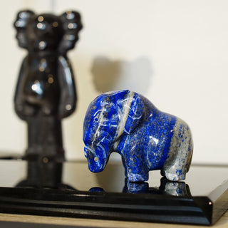 Lapis Lazuli Elephant Carving