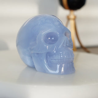 Blue chalcedony Skull