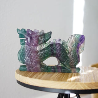 Fluorite Dragon carving