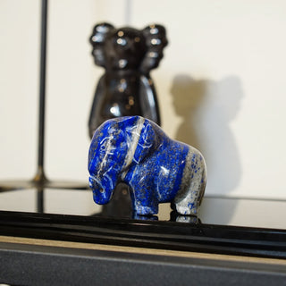Lapis Lazuli Elephant Carving