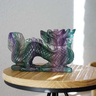 Fluorite Dragon carving