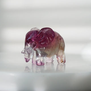 Fluorite Elephant Carving