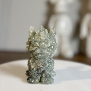 Prehnite Fu Dog carving