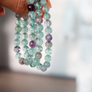 Natural Fluorite Bracelet – 8mm Beads