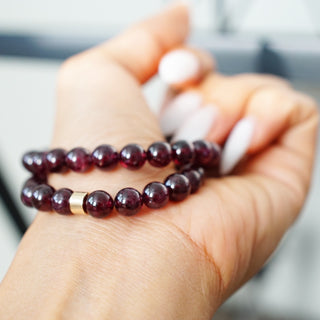 High Quality 8mm Garnet Bracelet