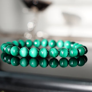 High-Quality 8mm Silky Malachite Bracelet
