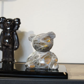 Labradorite Faceted Bear Carving