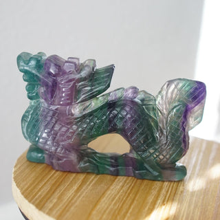 Fluorite Dragon carving