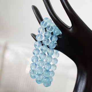 High Quality Aquamarine bead bracelet 9-10 mm