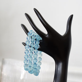 High Quality Aquamarine bead bracelet 9-10 mm