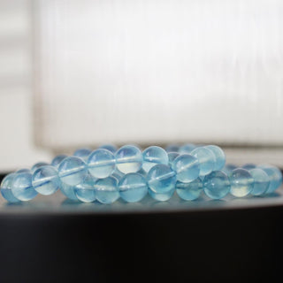 High Quality Aquamarine bead bracelet 9-10 mm