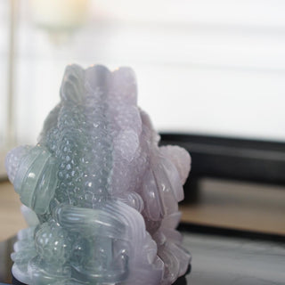 Lavender Fluorite Money Toad Carving