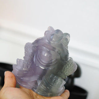 Lavender Fluorite Money Toad Carving