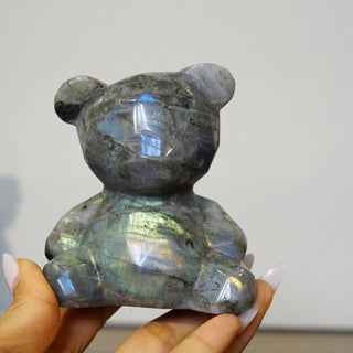 Labradorite Faceted Bear Carving
