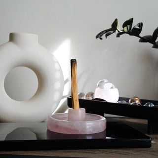 Rose Quartz Palo Santo Holder