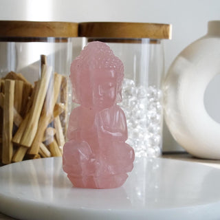 Rose Quartz Buddha Carvin