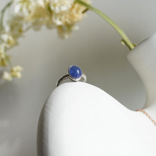 Tanzanite.825 Sterling Silver adjustable Ring