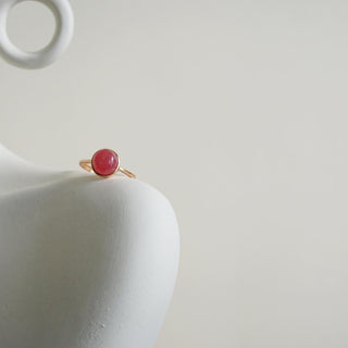 High Quality Rhodochrosite.925 Sterling Silver ( Rose Gold ) adjustable Ring