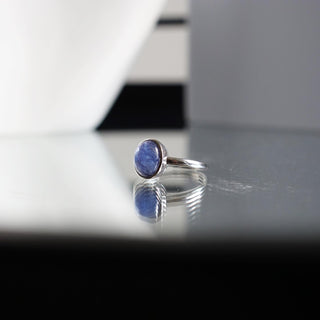 Tanzanite.825 Sterling Silver adjustable Ring