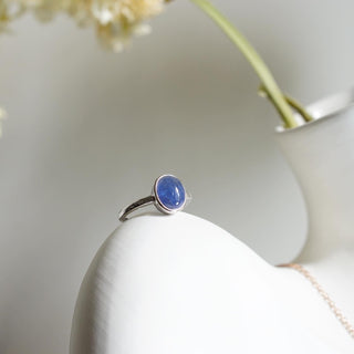 Tanzanite.825 Sterling Silver adjustable Ring