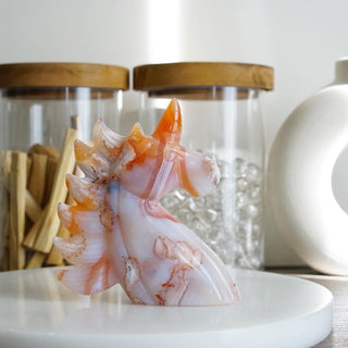 Carnelian Unicorn carving