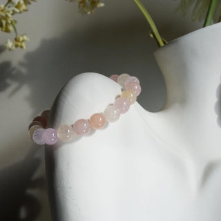 Peach-Pink Morganite beads bracelet