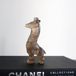 Smoky Quartz Giraffe carving