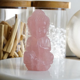 Rose Quartz Buddha Carvin