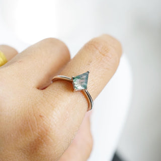 Moss Agate .925 Sterling Silver adjustable ring