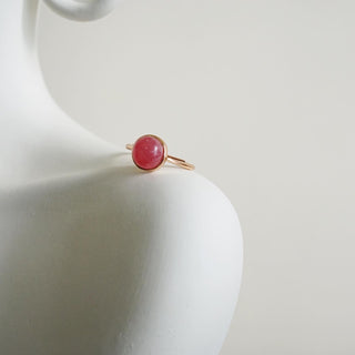 High Quality Rhodochrosite.925 Sterling Silver ( Rose Gold ) adjustable Ring