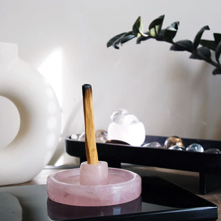 Rose Quartz Palo Santo Holder