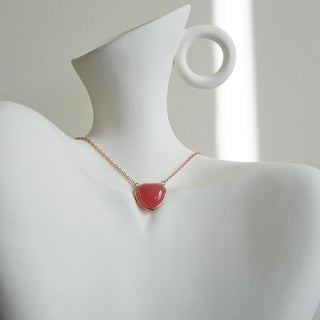High quality Rhodochrosite.925 sterling silver ( Rose Gold) necklace