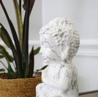 Large Howlite Buddha carving